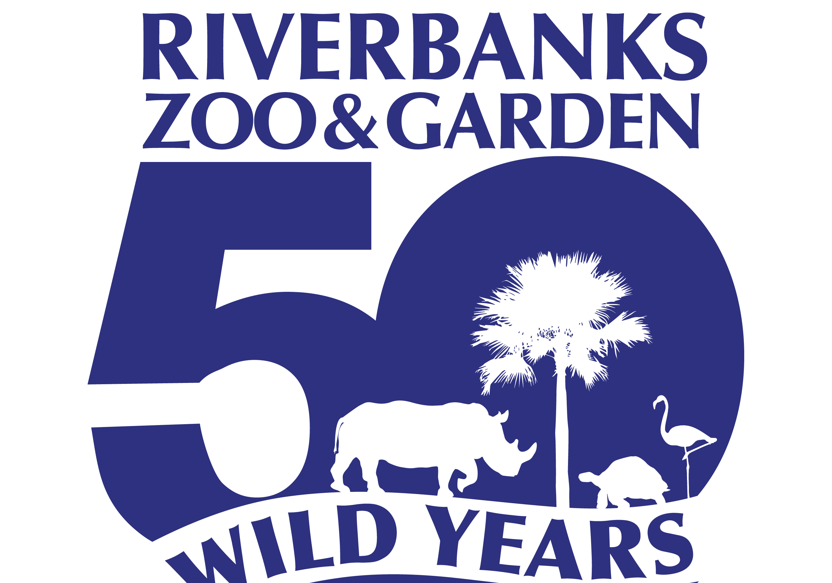 Riverbanks Zoo and Garden 50 Wild Years 1974 - 2024 Logo