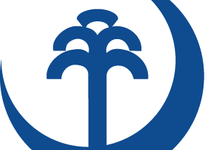 Logo with palmetto tree in crescent shape