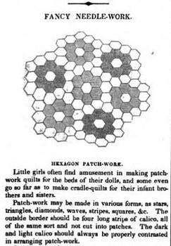 Copy of Needlework diagram showing hexagonal pattern titled "Fancy Needlework."
