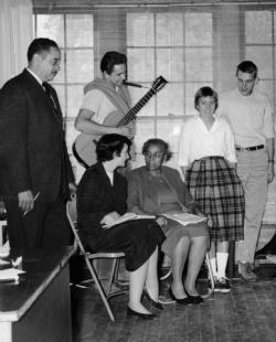 Septima Poinsette Clark with Thurgood Marshall and others at the Highland Folk School